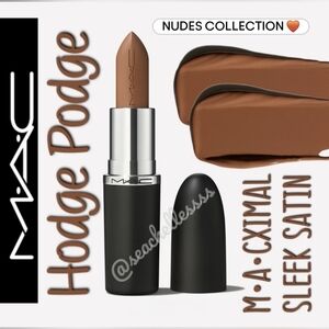 MAC Cosmetics Hodge Podge Satin Lipstick Midtone Brown Brand New In Box